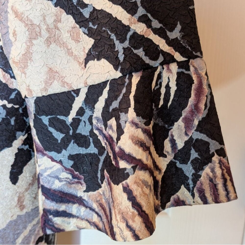 Chicos Travelers Open Front Floral Jacket US 12P Large P Lightweight Kimono - Picture 6 of 9